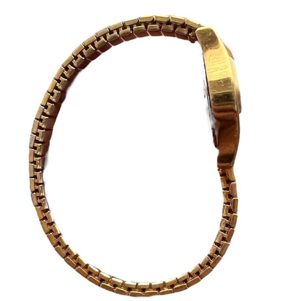 Vtg. Armitron Watch Gold Tone Black Oval Dial Stretchy Band🦎🌵 - Picture 10 of 12